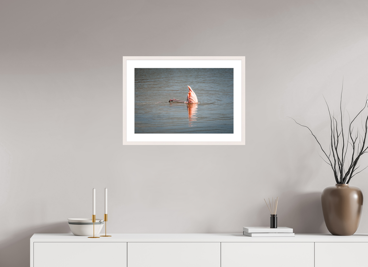 60 x 40 cm, Fotoprint met houten lijst - Esdoorn wit Ondersteboven