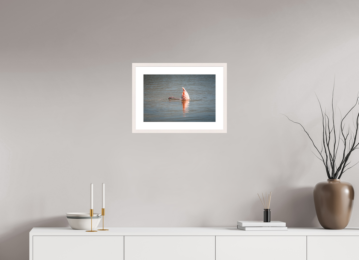 45 x 30 cm, Fotoprint met houten lijst - Esdoorn wit Ondersteboven