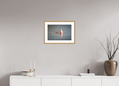 45 x 30 cm, Fotoprint met houten lijst - Eiken natuur Ondersteboven