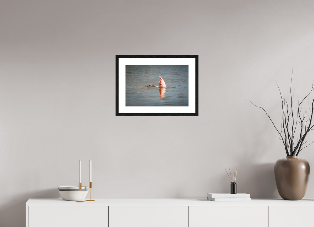 45 x 30 cm, Fotoprint met houten lijst - Eiken zwart Ondersteboven