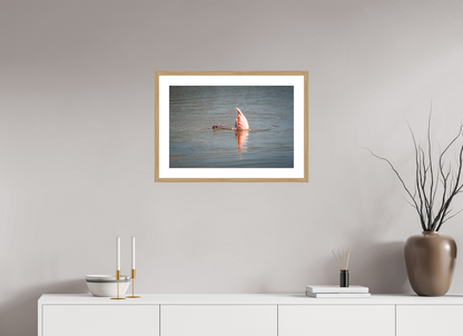 60 x 40 cm, Fotoprint met houten lijst - Eiken natuur Ondersteboven