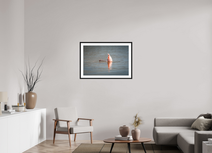 90 x 60 cm, Fotoprint met houten lijst - Eiken zwart Ondersteboven
