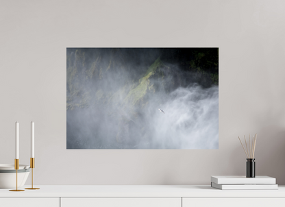 60 x 40 cm, Fotoprint op alu-Dibond Meeuw bij de Skodafoss - IJsland