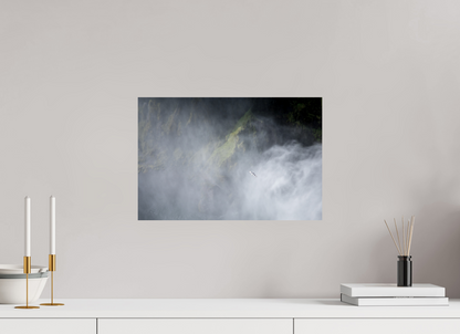 45 x 30 cm, Fotoprint op alu-Dibond Meeuw bij de Skodafoss - IJsland